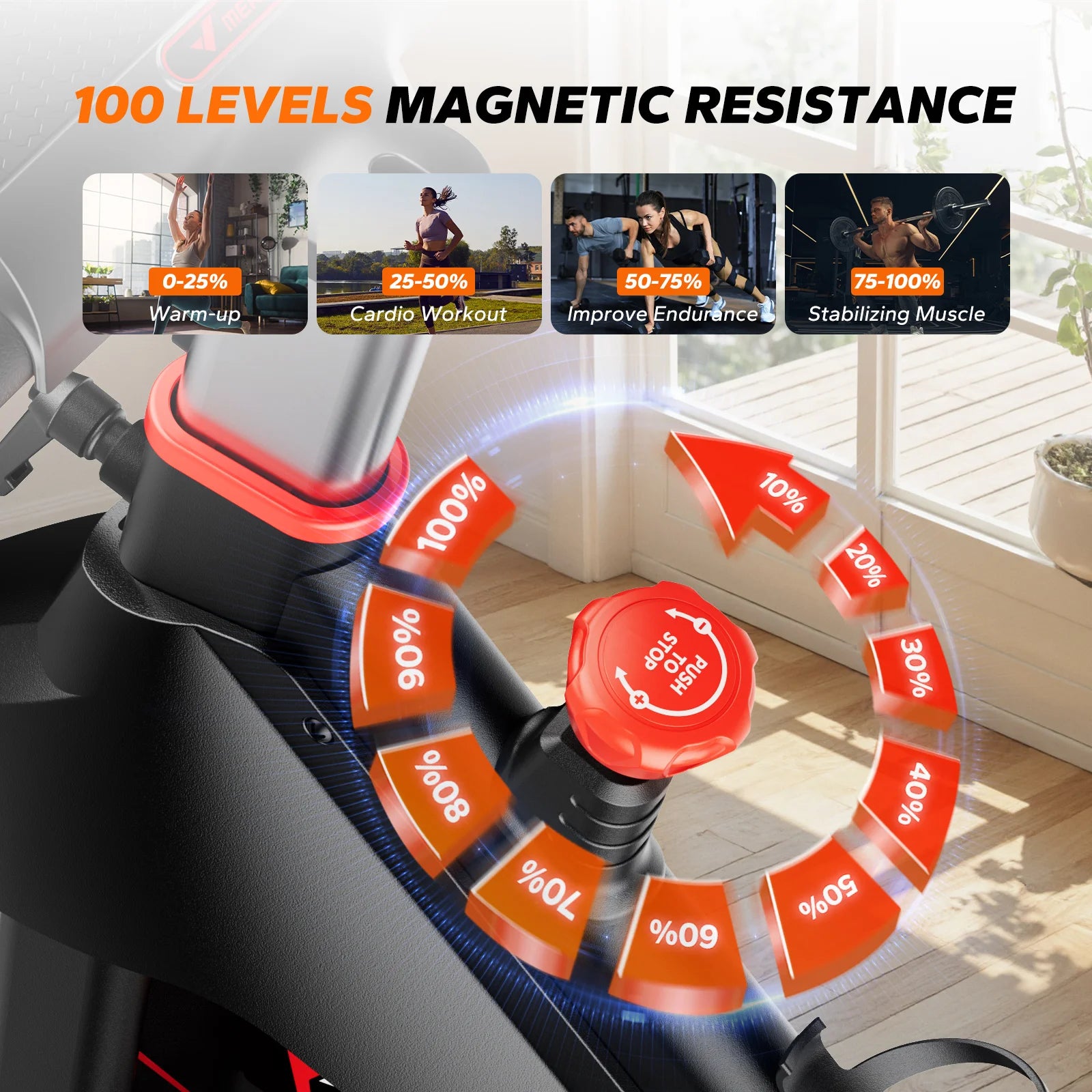 MERACH S38 Indoor Exercise Bike With Exclusive App 300lbs Capacity