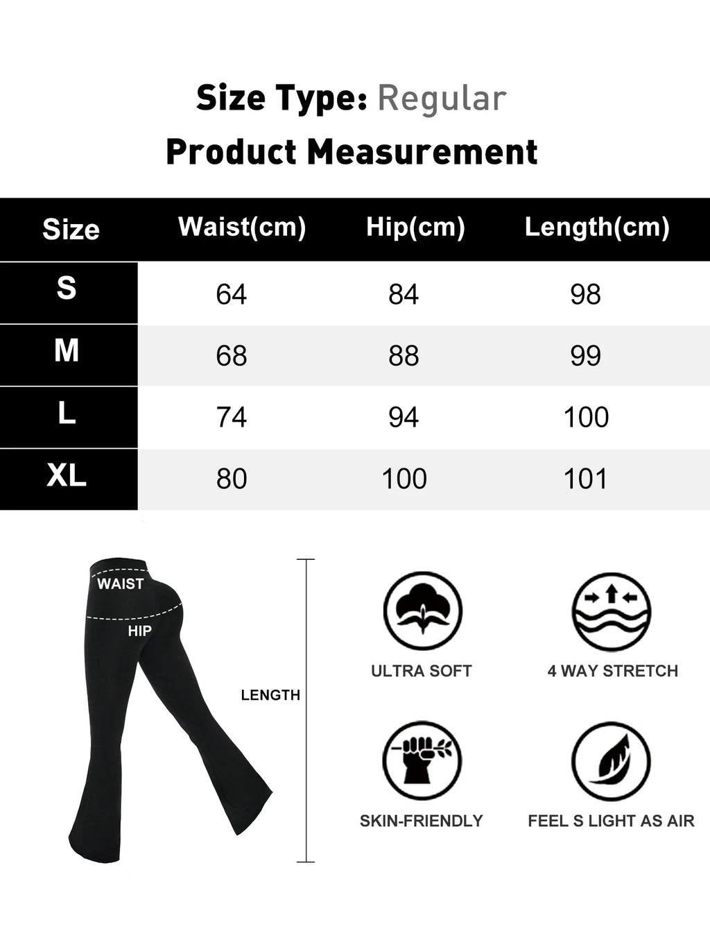 NONECN Women's Wide Leg Yoga Pants With Elastic Waistband