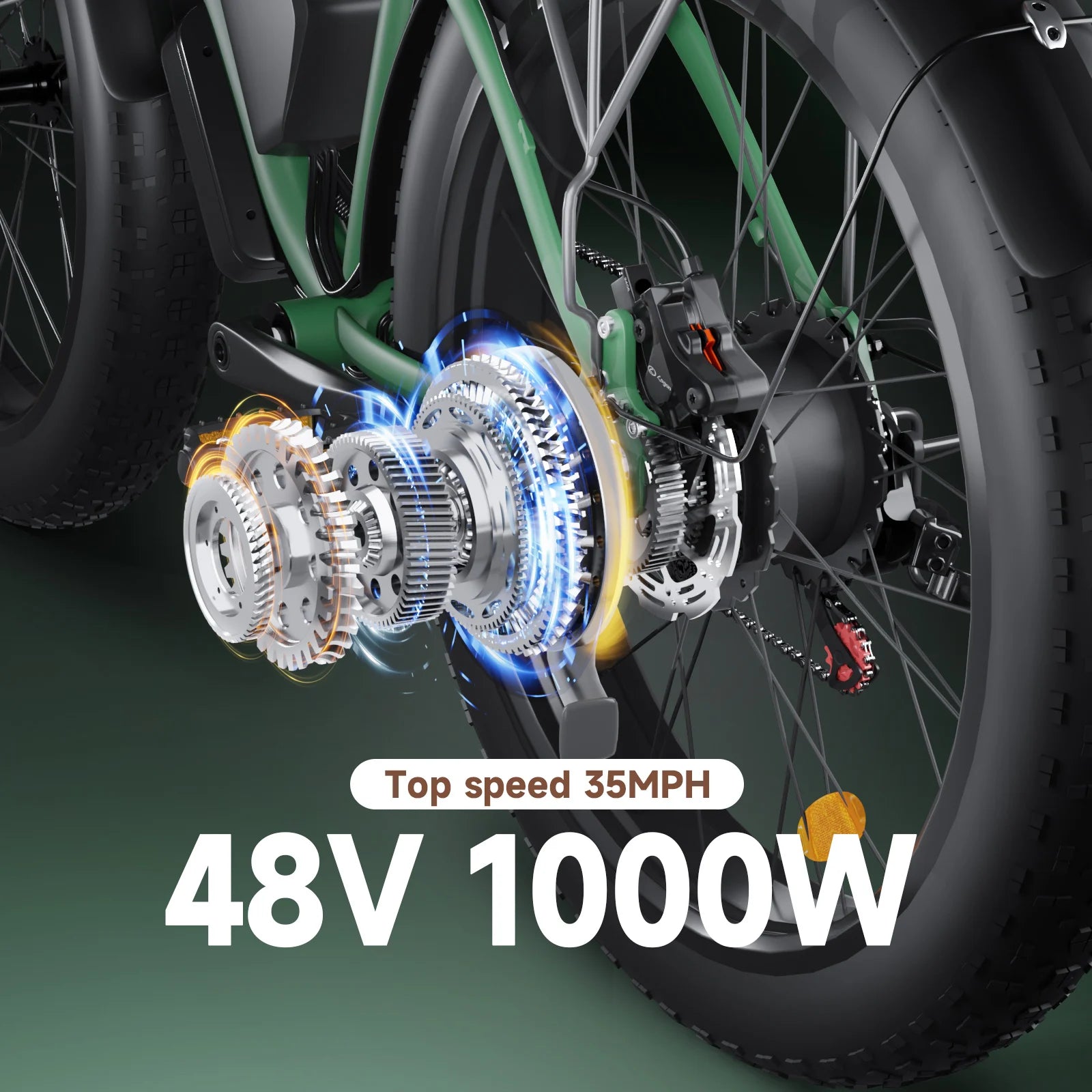 MOOBELO F1 Electric Bike 2000W Peak, 48V 16Ah Battery