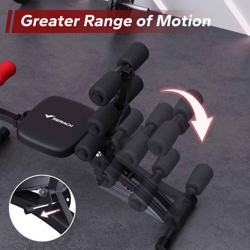MERACH Ab Machine Multi Functional Adjustable Ab Trainer Bench