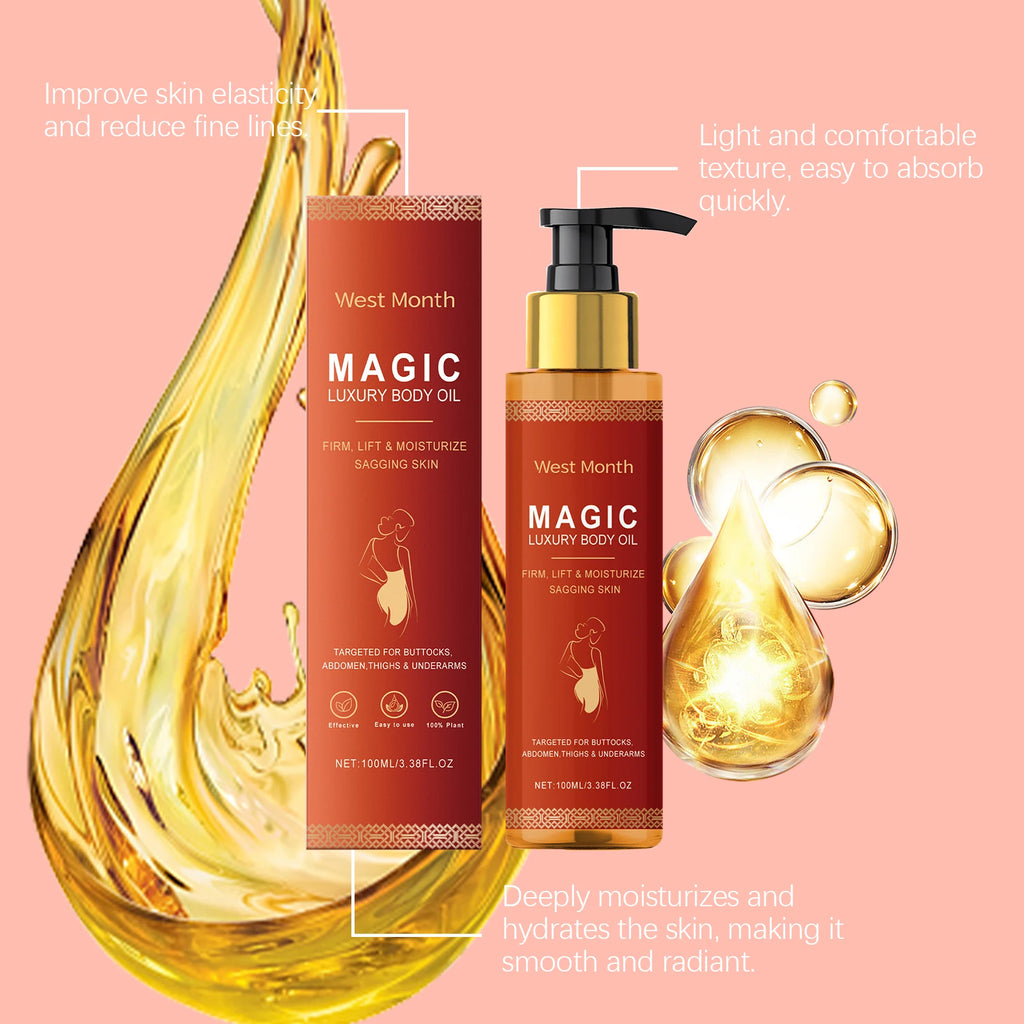 Rose Essential Oil Firming Body Oil For Skin Elasticity Daily Nourishing Hydrating Moisturizing