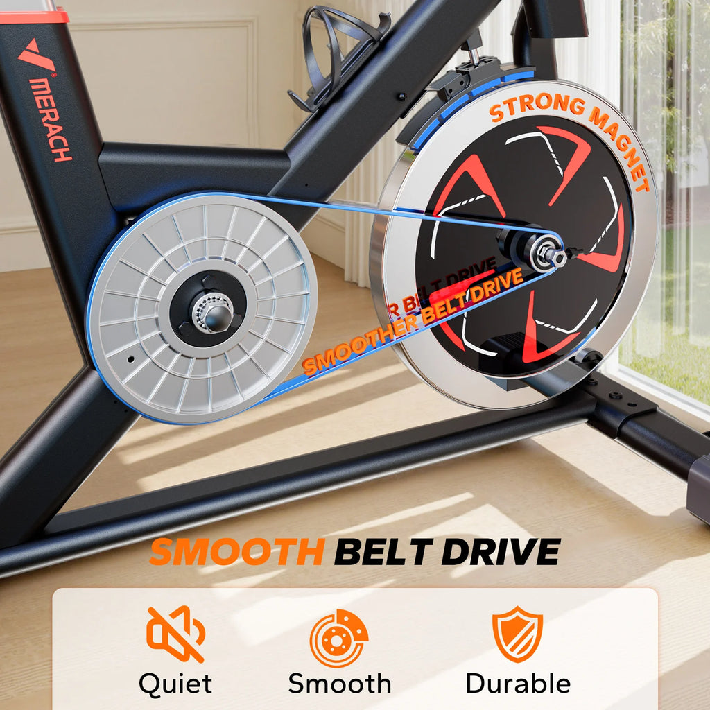 MERACH S38 Indoor Exercise Bike With Exclusive App 300lbs Capacity
