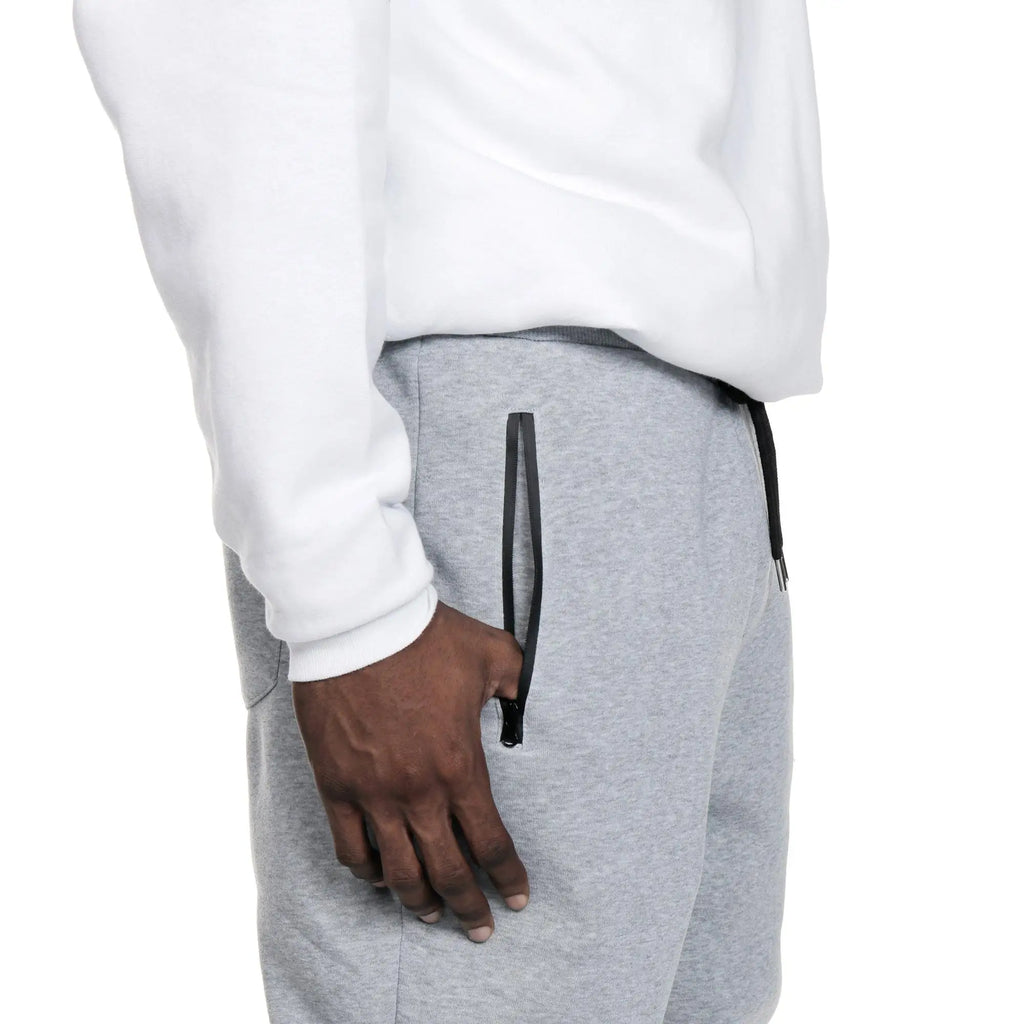 NONECN Men's Fleece Lined Slim Fit Tech Joggers With Zippers
