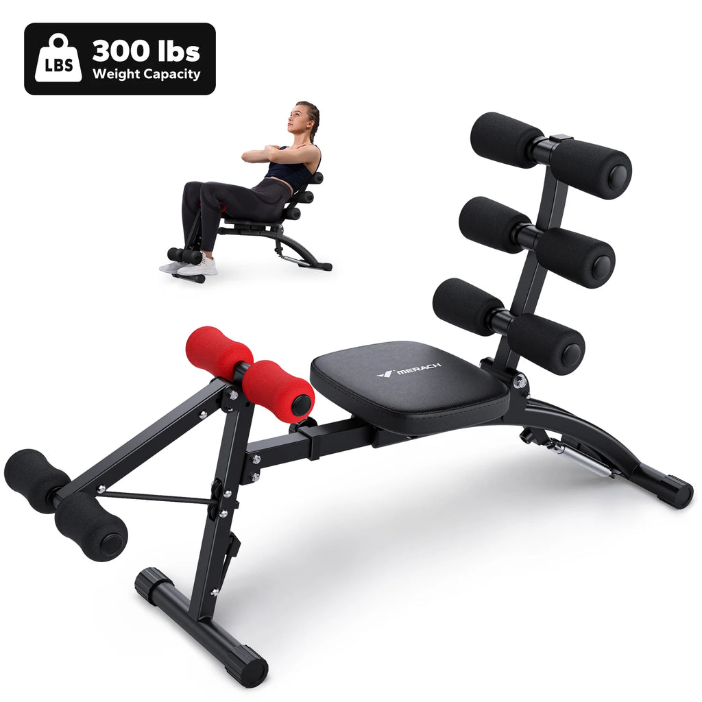 MERACH Ab Machine Multi Functional Adjustable Ab Trainer Bench