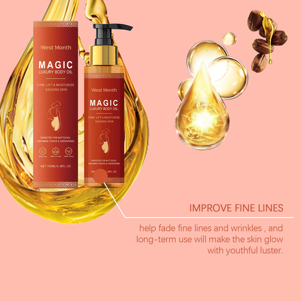 Rose Essential Oil Firming Body Oil For Skin Elasticity Daily Nourishing Hydrating Moisturizing