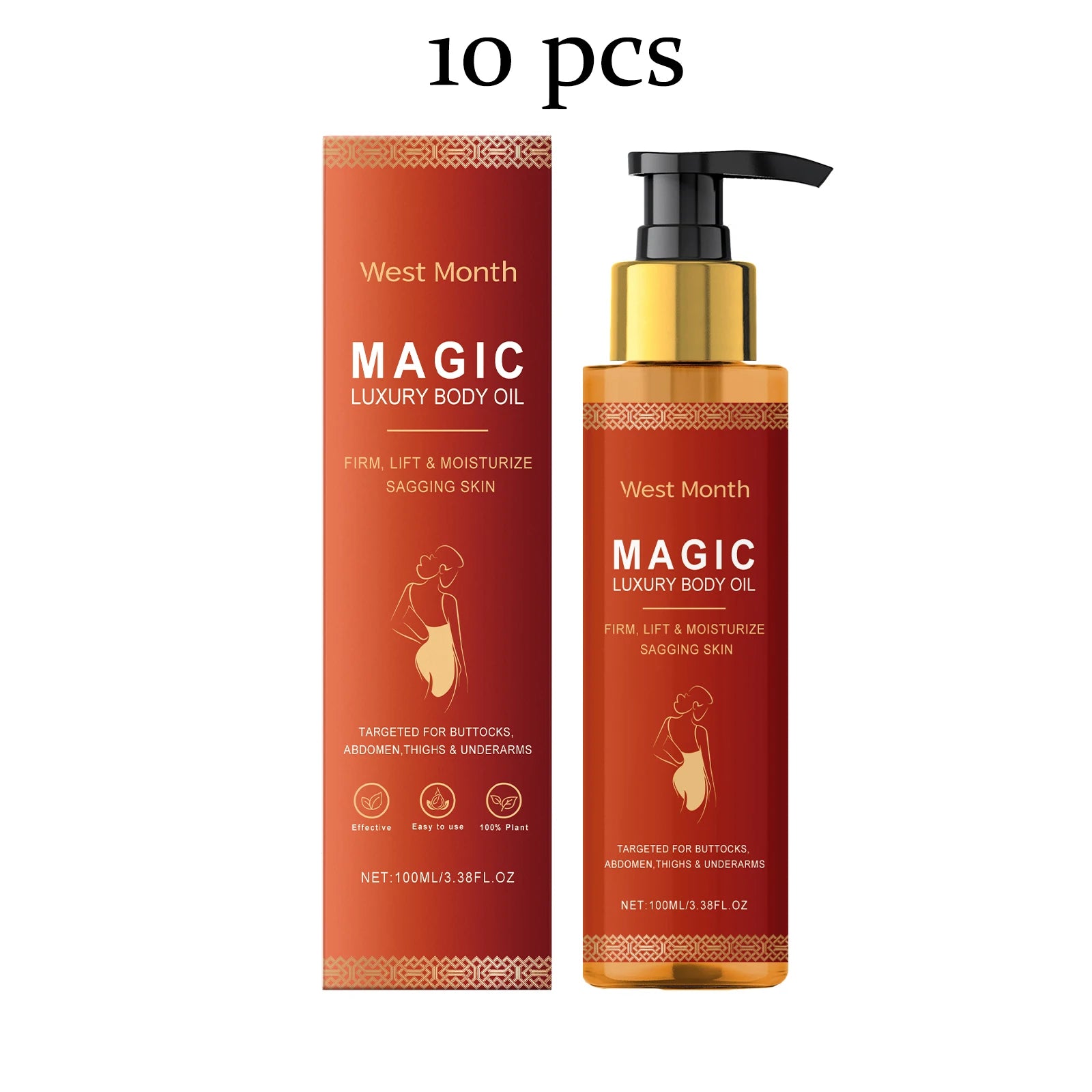 Rose Essential Oil Firming Body Oil For Skin Elasticity Daily Nourishing Hydrating Moisturizing