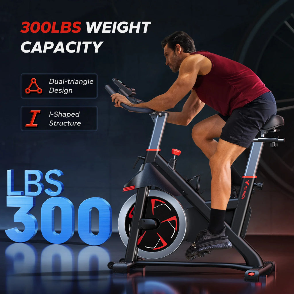 MERACH S38 Indoor Exercise Bike With Exclusive App 300lbs Capacity