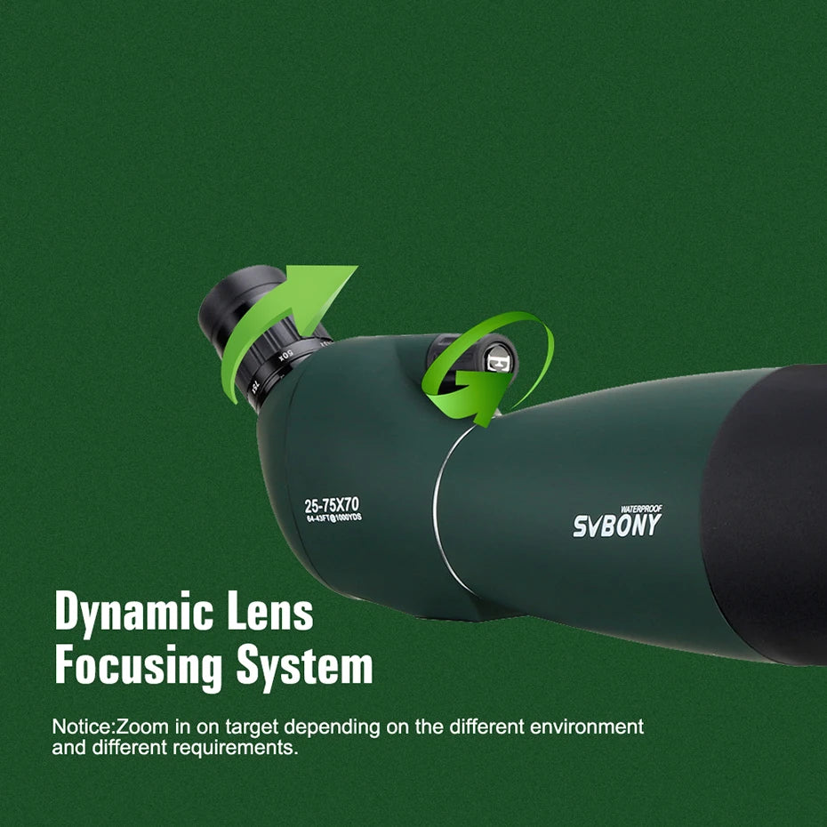 SVBONY 25x to 75x Zoom Spotting Scope for Bird Watching