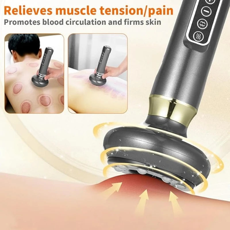 Full Body Cupping Scraping Massager USB Powered With Vacuum Cupping Technology 12 Level Intensity