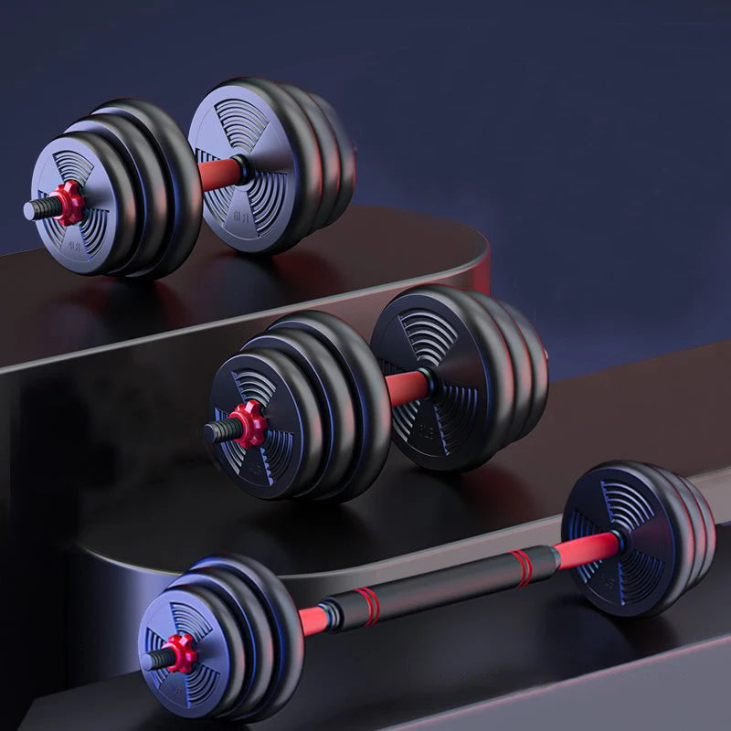 NONED Adjustable Dumbbell to Barbell Set With Anti Slip Grip