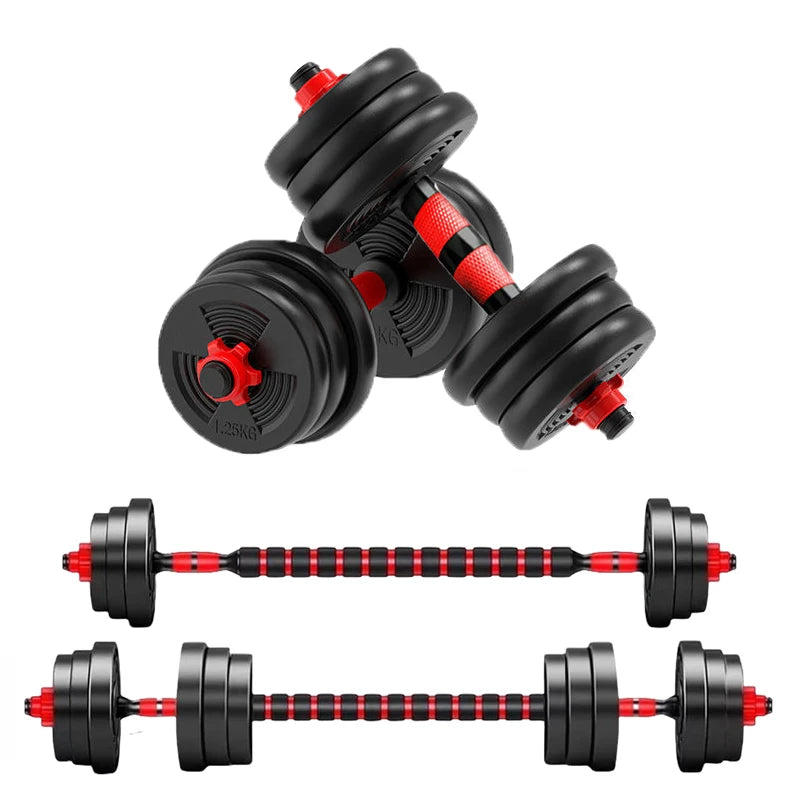 NONED Adjustable Dumbbell to Barbell Set With Anti Slip Grip