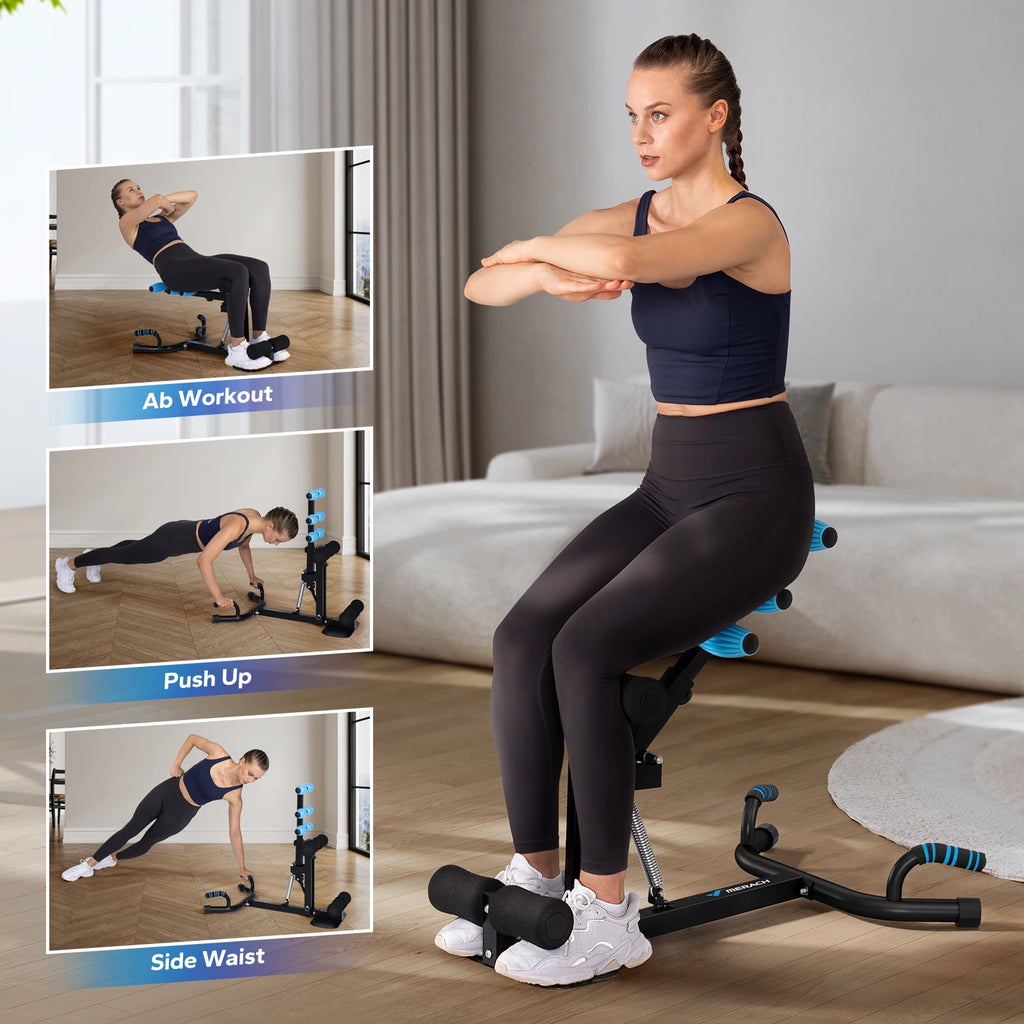 MERACH Deep Squat Machine Glutes Trainer Core Leg Push Up