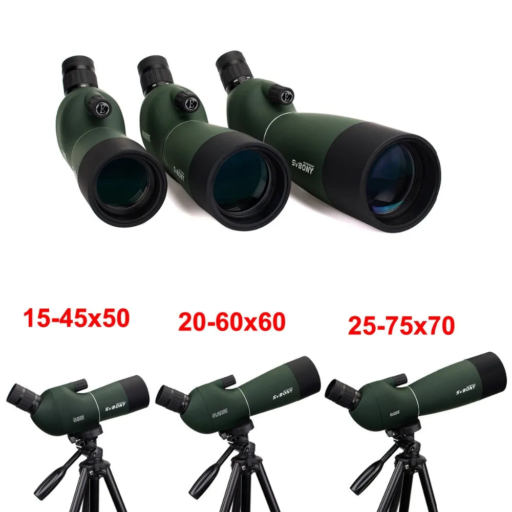 SVBONY 25x to 75x Zoom Spotting Scope for Bird Watching
