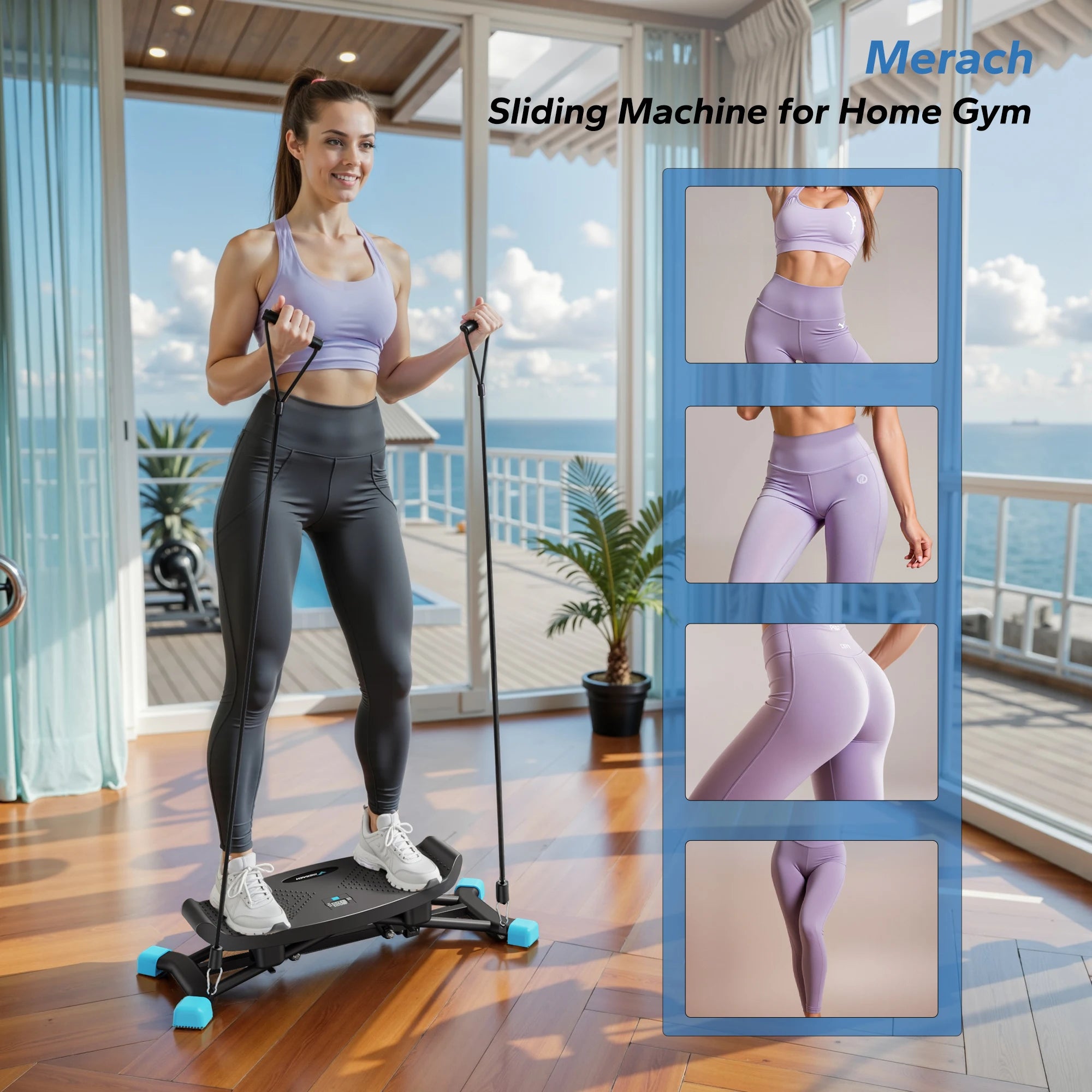 MERACH Ski Machine Simulated Ski Training Cardio Workout