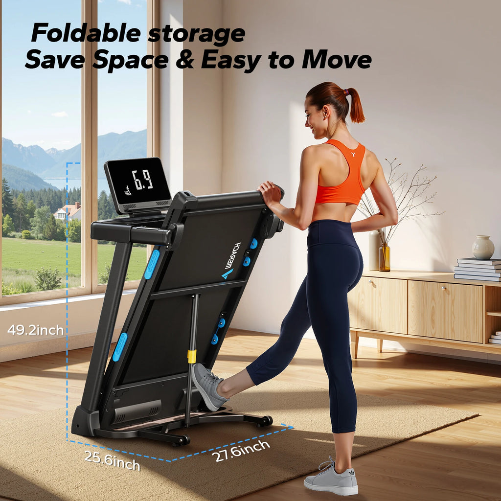 Merach Foldable Treadmill T12 Incline Quiet Heart Rate Monitoring