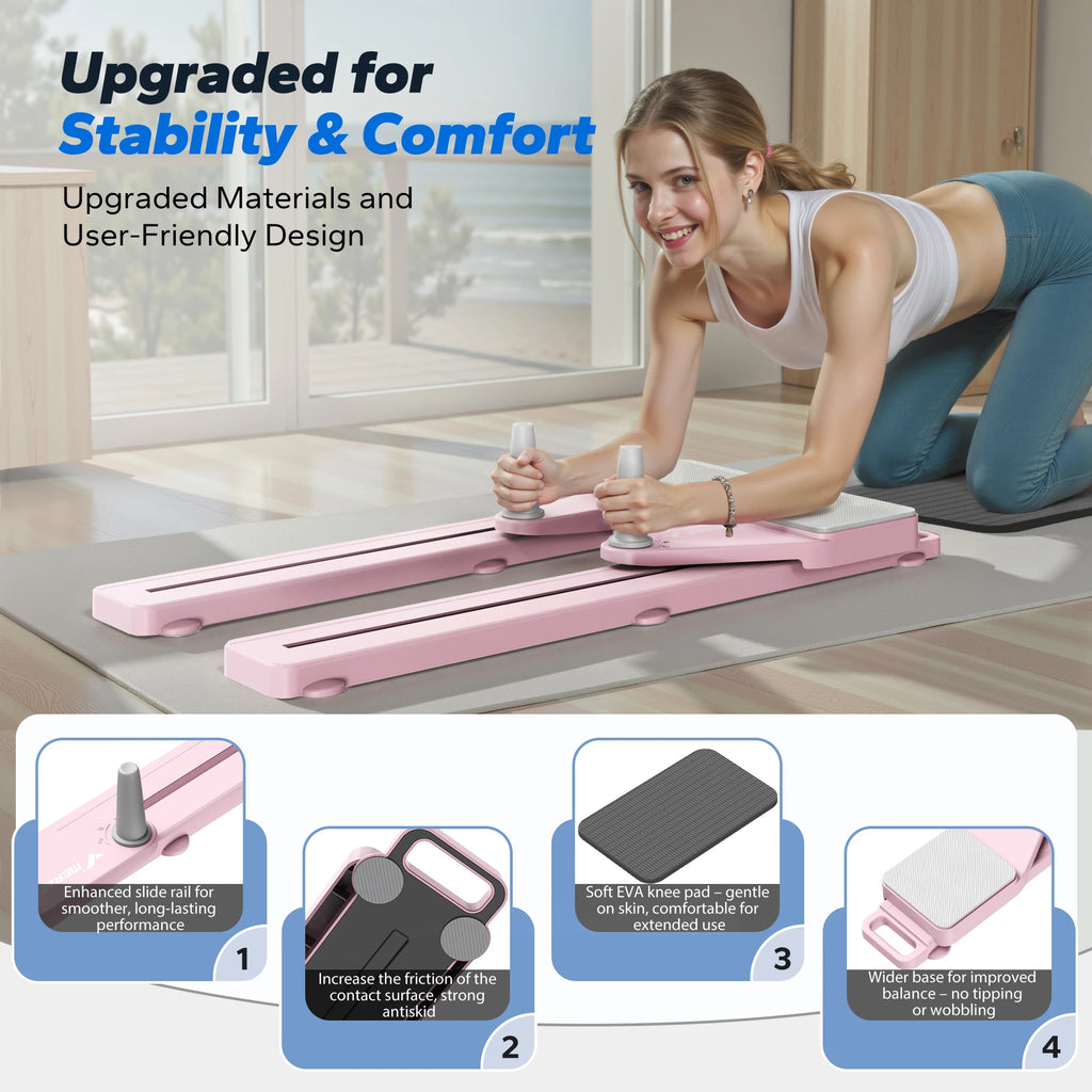 MERACH Pilates Board Multifunctional Ab Trainer With Anti Slip Design