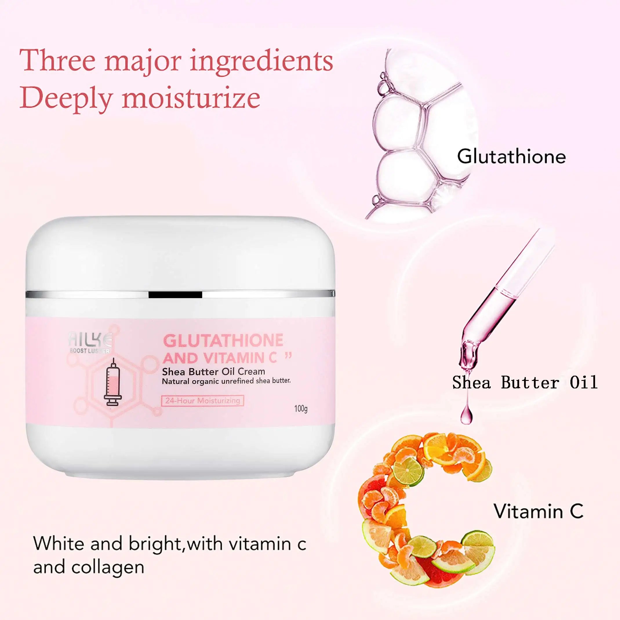 AILKE Whitening and Lightening Cream for Face and Body with Shea Butter Hydration