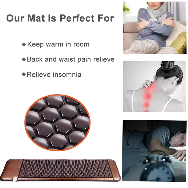 MagCellapy Tourmaline Germanium Stone Mattress Heating Pad With Infrared Therapy