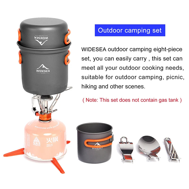 Widesea Camping Cookware Set With Portable Pot And Cup