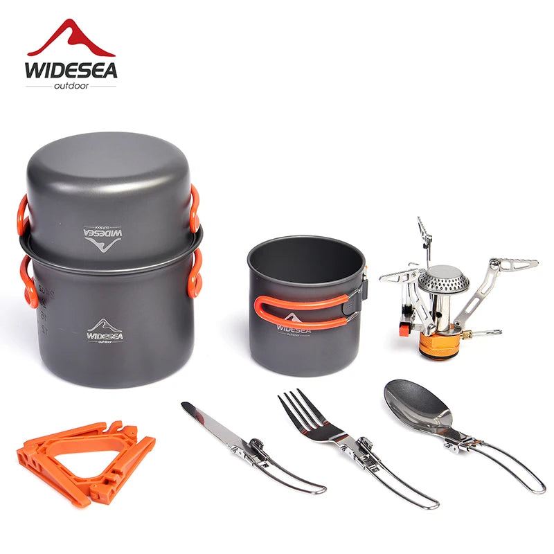 Widesea Camping Cookware Set With Portable Pot And Cup