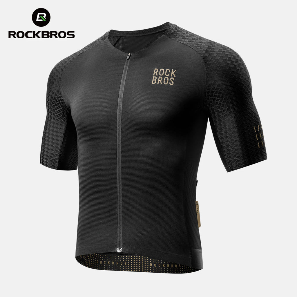 RockBros Men's Summer Cycling Jersey Quick Dry Breathable Short Sleeve