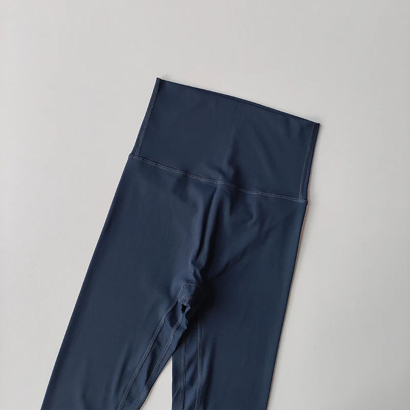 Seamless High Waist Nylon Yoga Leggings For Hip Lifting Running