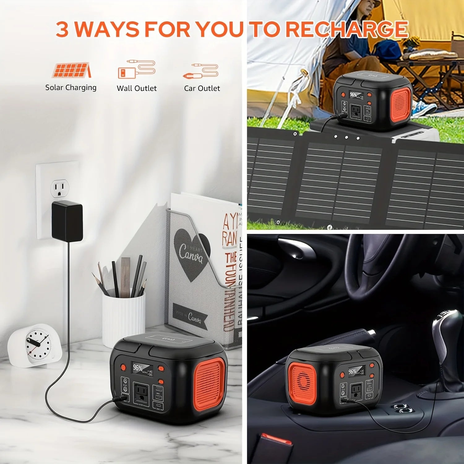 SinKeu 150W Portable Power Station With 30W Solar Panel