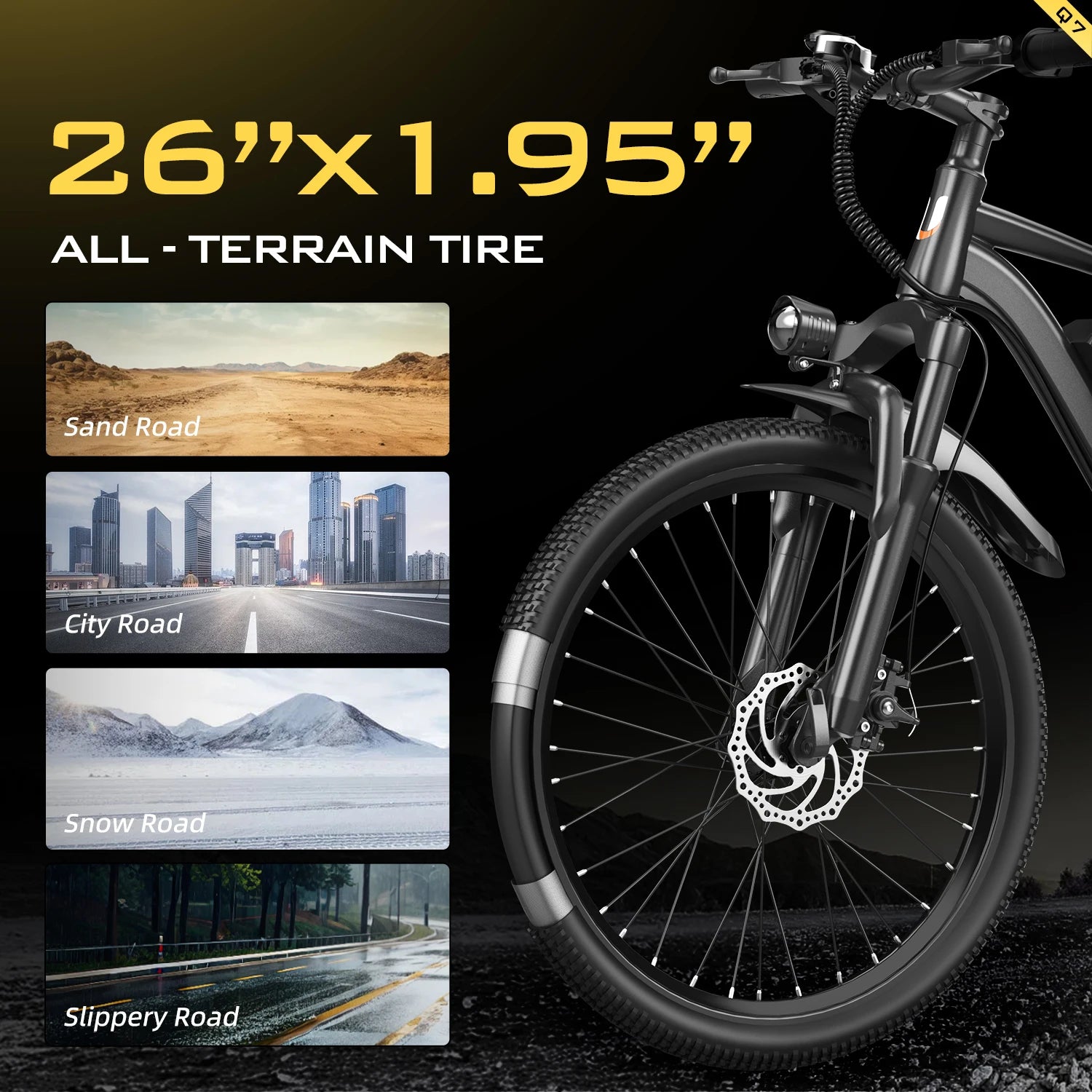 Electric Mountain Bike 600W Peak Motor For Everyday Adult Riders