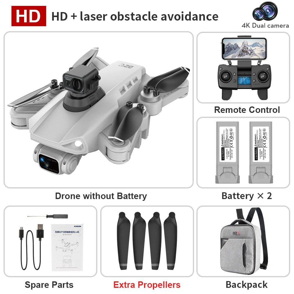 ISHOWTIENDA L900 Pro Se Drone 4K HD GPS Camera 5G WiFi FPV Brushless RC Helicopter