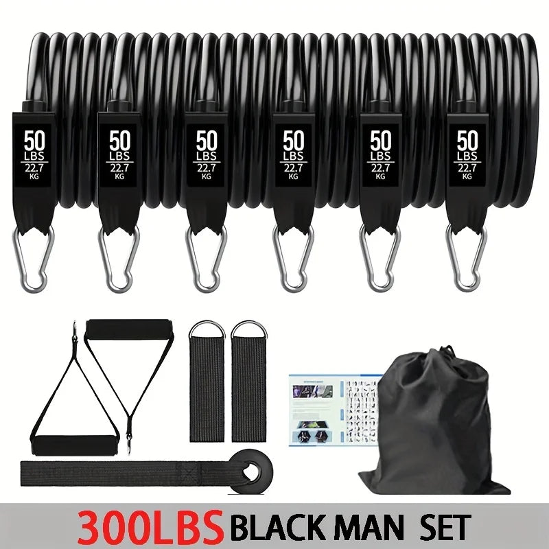 Resistance Bands Set With Door Anchor Handles Carry Bag