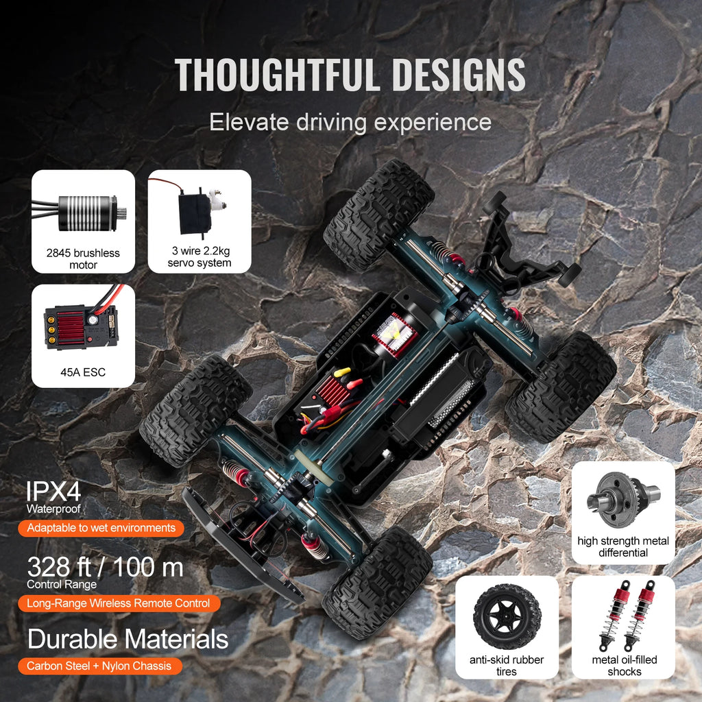 SucceBuy 4WD Off-Road RC Car For Kids With Remote Control