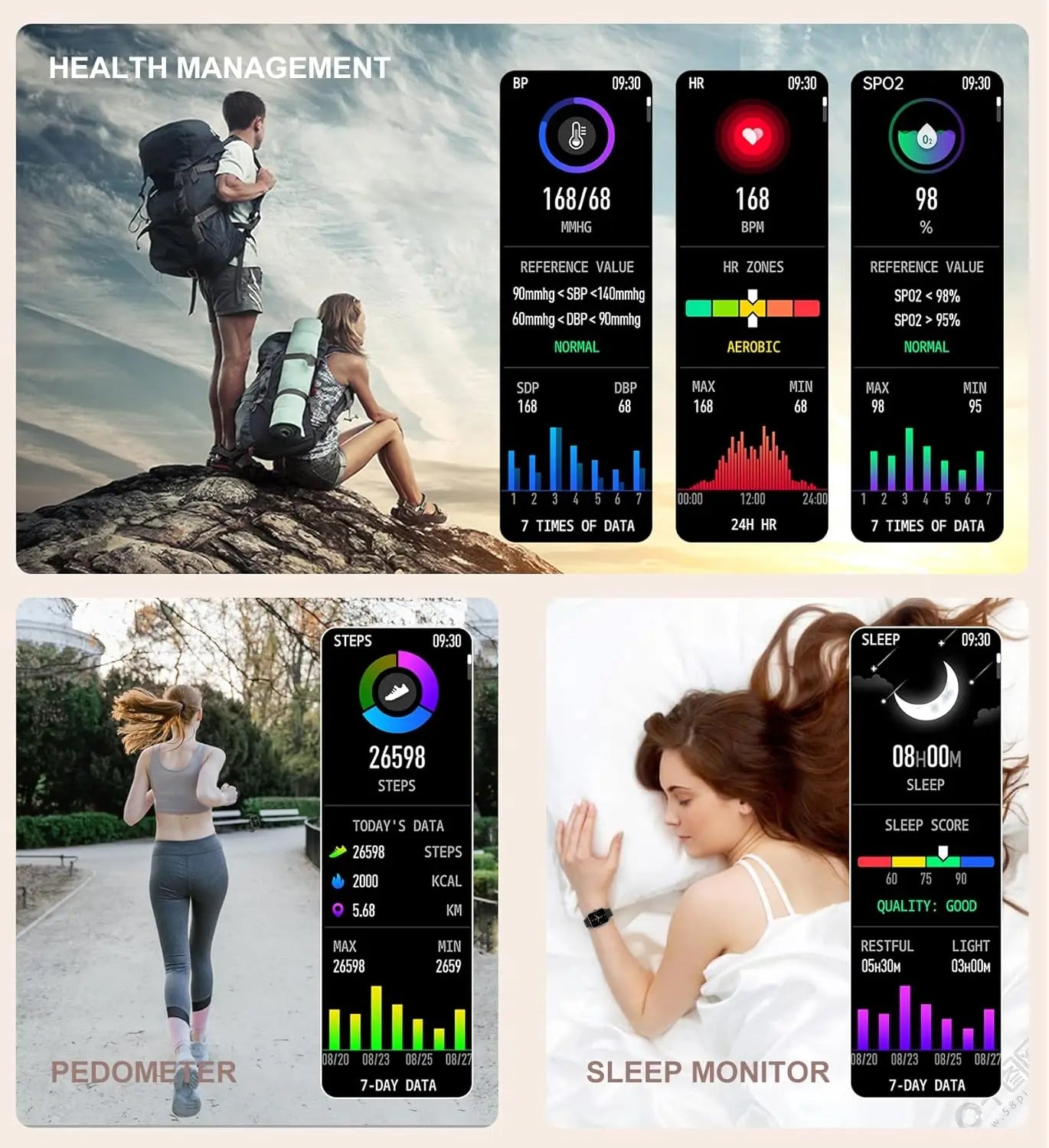 Smart Watch For Women Fitness Tracker With Heart Rate Monitoring