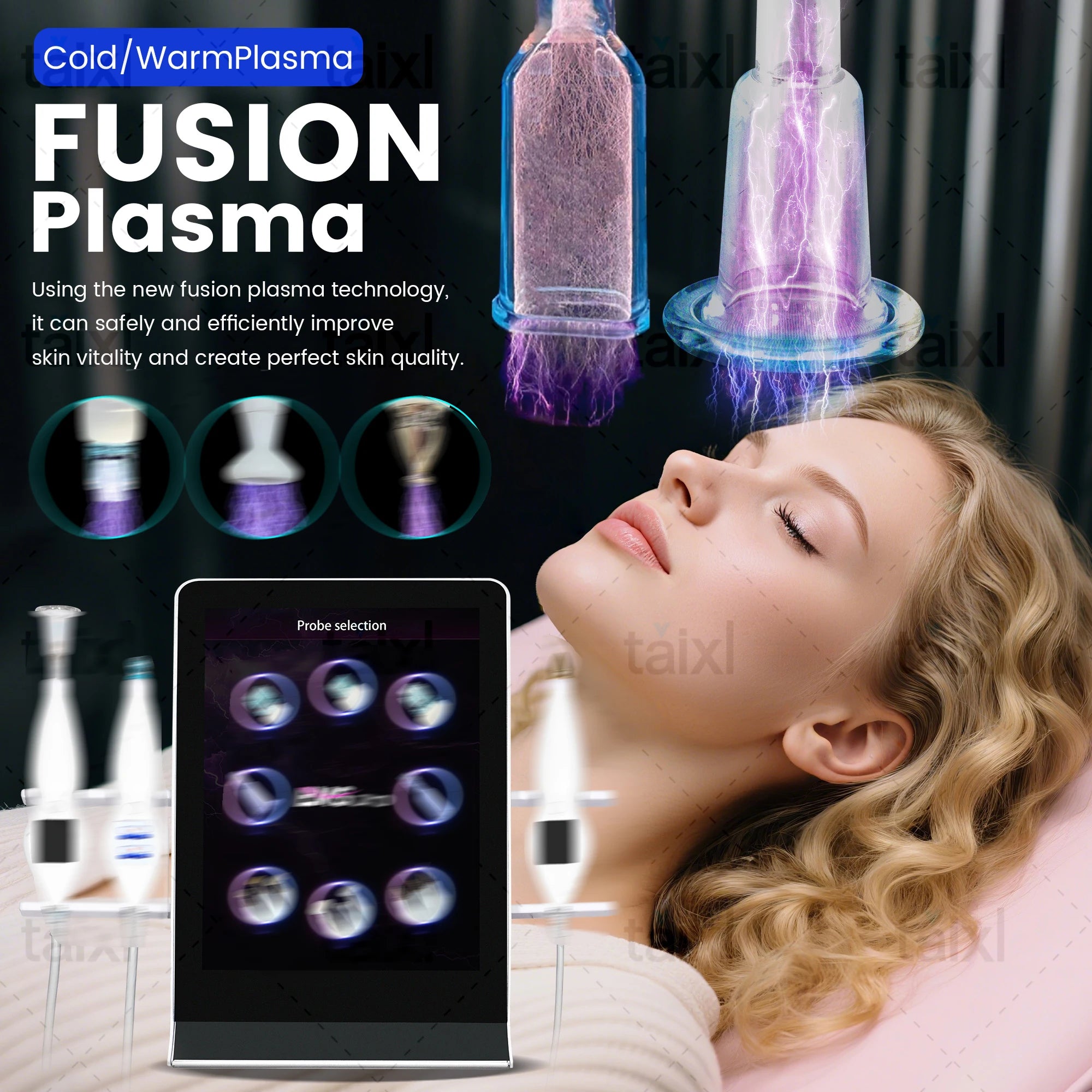 8in1 Cold and Hot Plasma Machine for Skin Rejuvenation