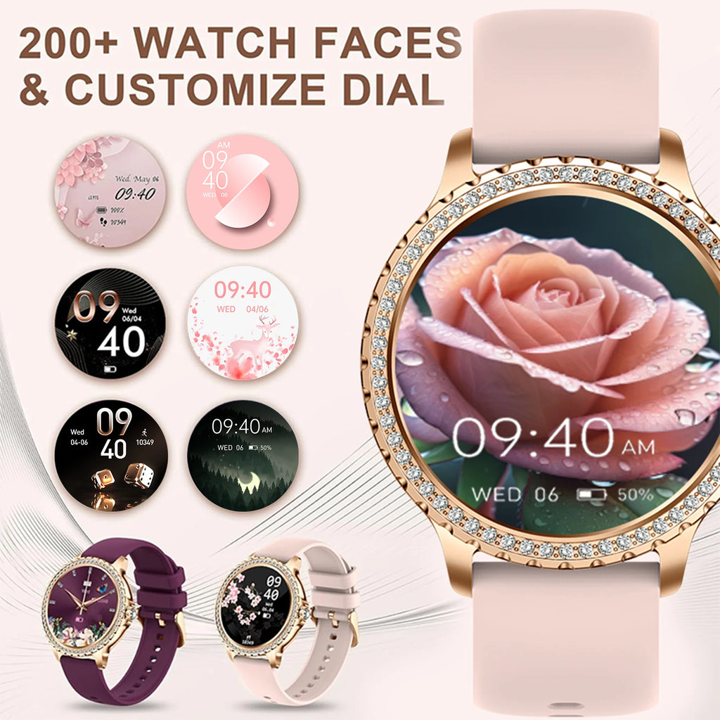 INNOFOVO Smartwatch for Women Touchscreen Fitness Tracker with Calls