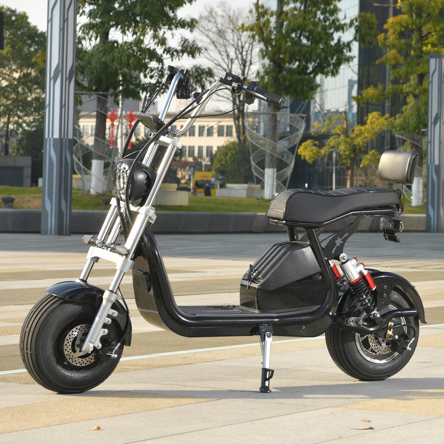 US Warehouse 2000W Electric Scooter With Front And Rear Suspension Fat Tires