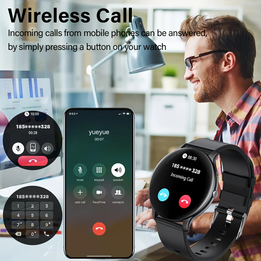 LAXASFIT Smart Watch 1.46 HD Screen Heart Rate Monitor IP68