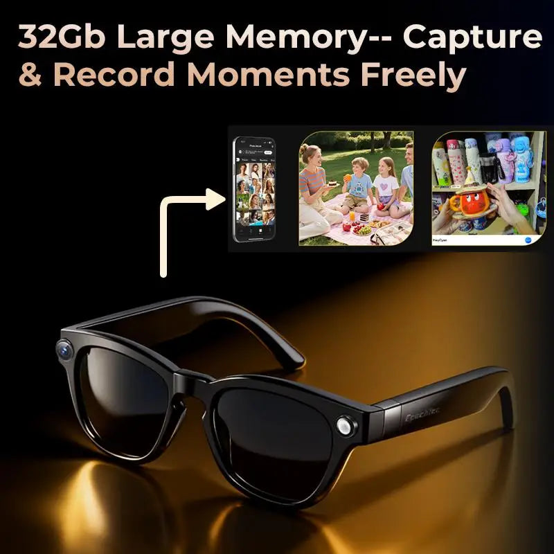 Smart Glasses Real Time Translation AI Chat Assistant with Microphones