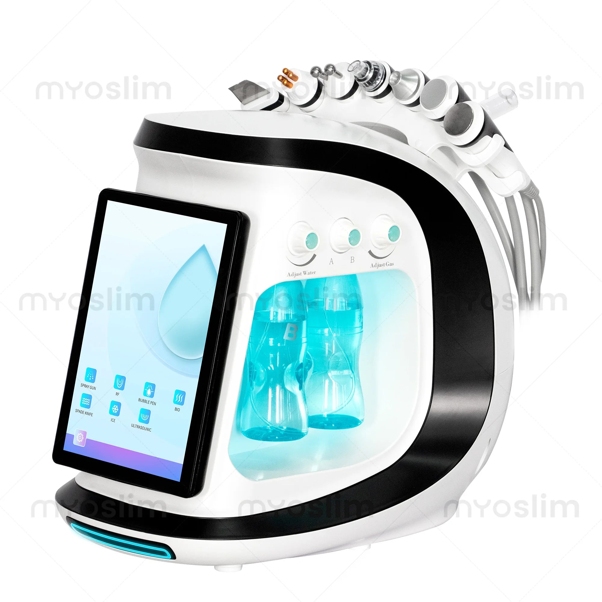Ice Blue 7 in 1 Hydrodermabrasion Machine Oxygen Jet Aqua Peeling Small Bubble System for Deep Cleaning and Skin Rejuvenation