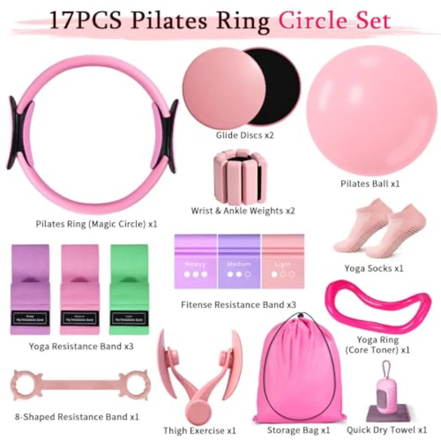 Yao Hui Huang Pilates Kit for Women 17-Piece Ring Set
