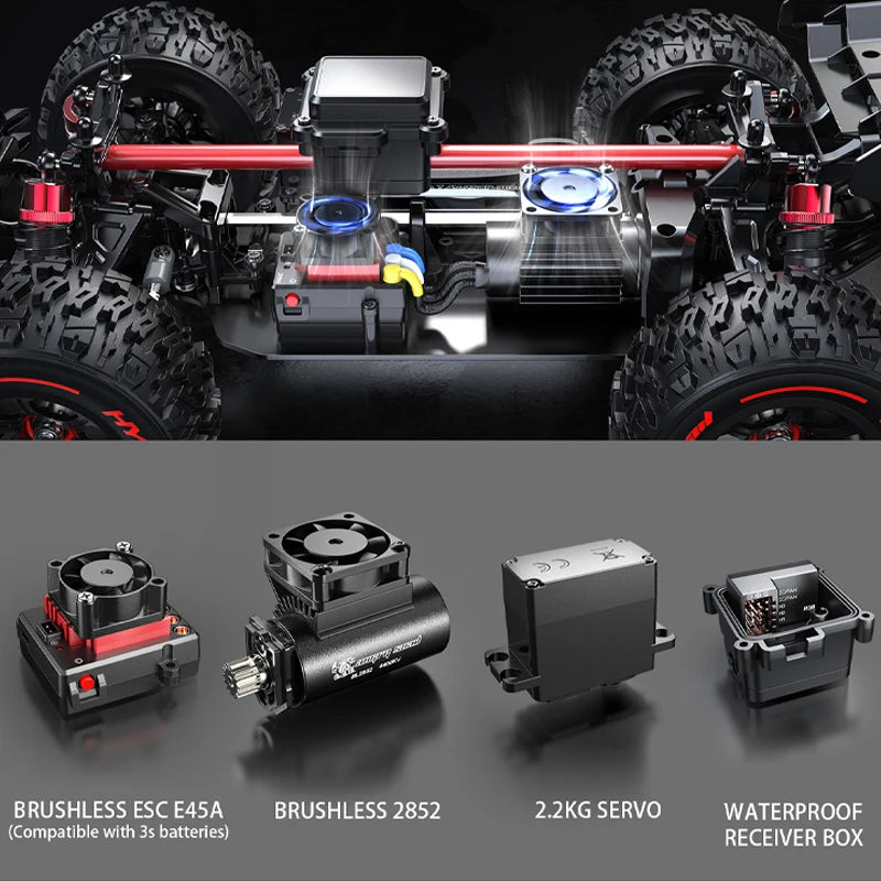 JIUSI 1 14 Scale RC Car 4WD Brushless Off Road Remote Control
