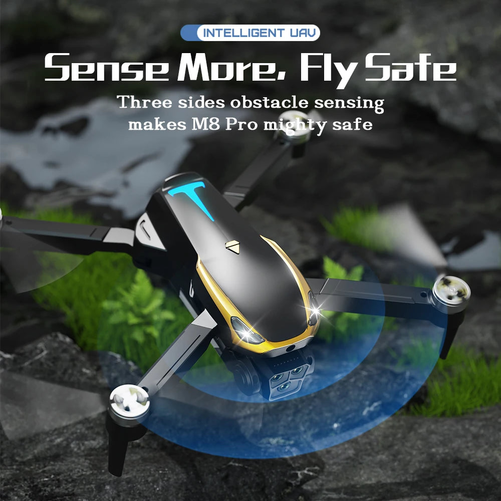 EY M8 Pro Brushless Drone With 2 Batteries HD Camera