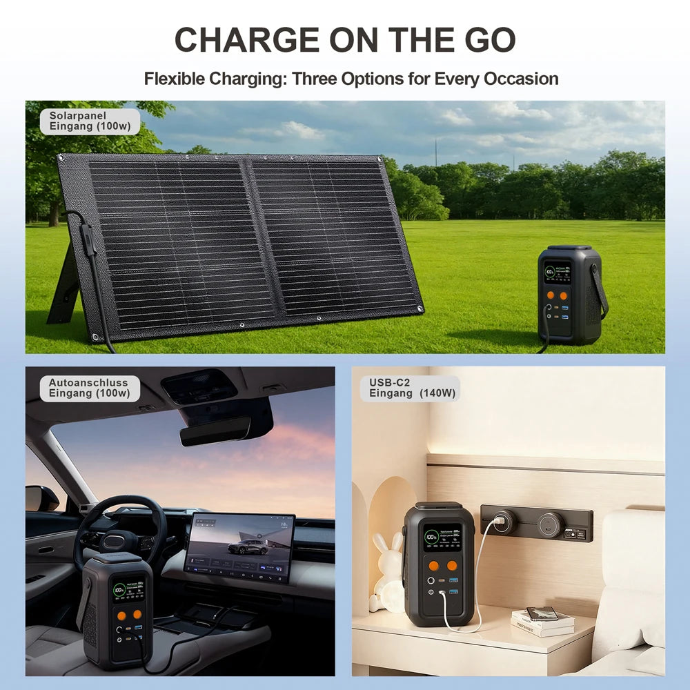 CTOLITY 200W Portable Power Station 192Wh Lifepo4