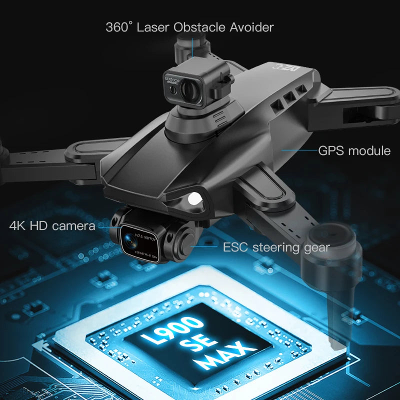 ISHOWTIENDA L900 Pro Se Drone 4K HD GPS Camera 5G WiFi FPV Brushless RC Helicopter