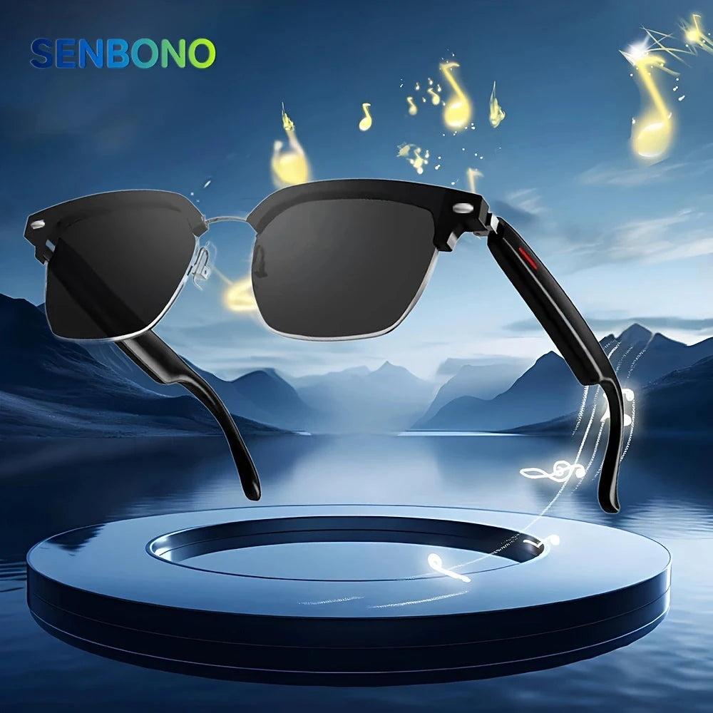 SENBONO Fashion Smart Glasses Open Ear Headset Sunglasses Waterproof