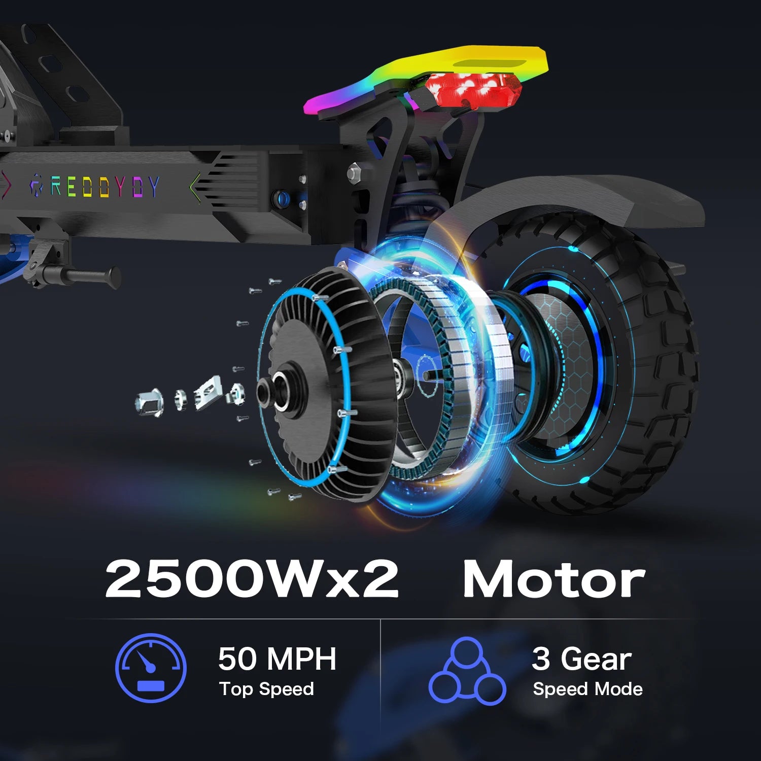 REDDYDY Electric Offroad Scooter 5000W Dual Motor