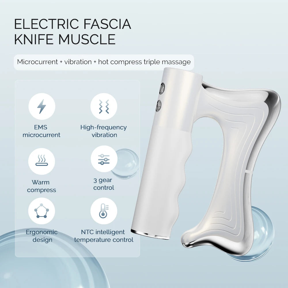 Foreverlily Electric Fascia Knife Vibration Body Massager 10500RPM