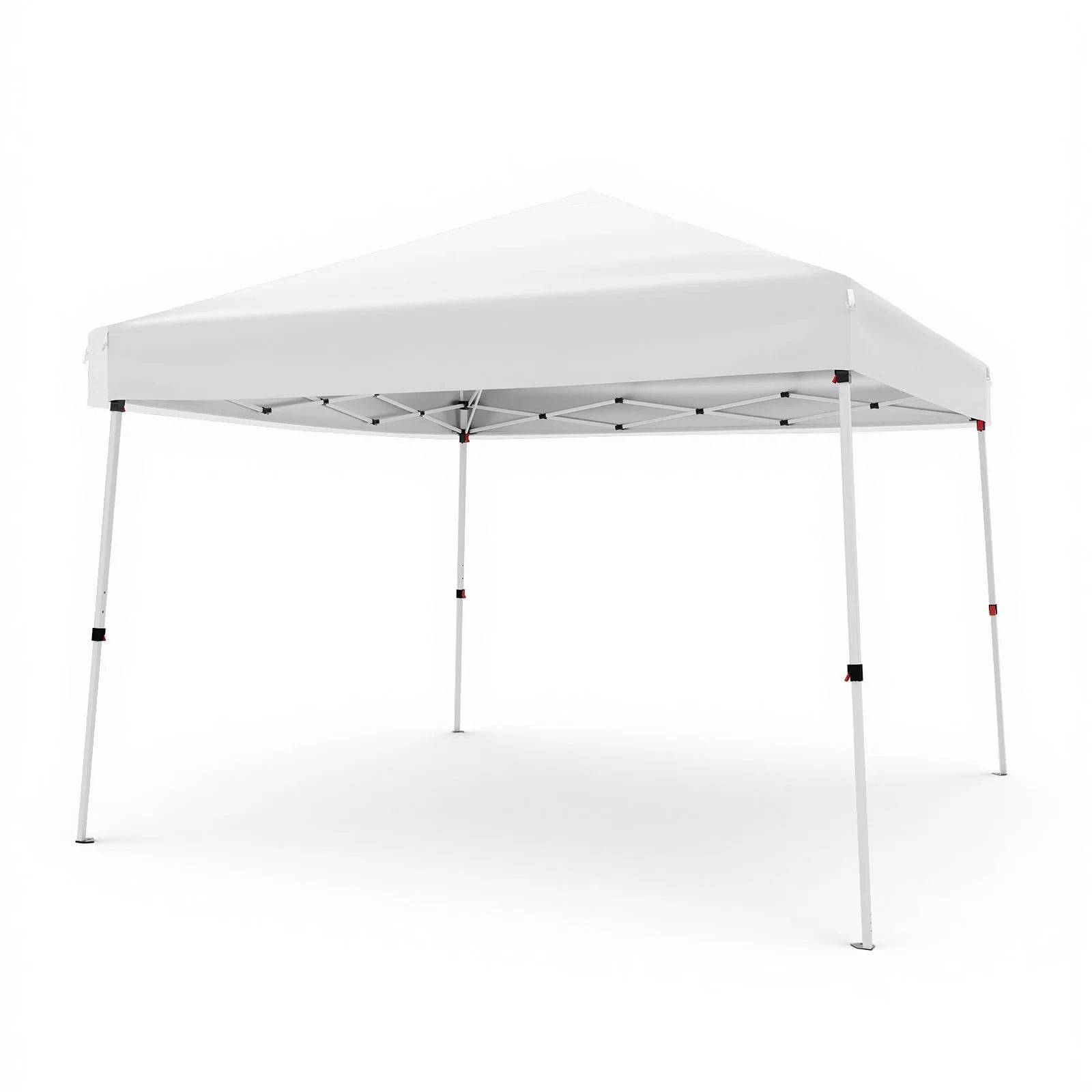 Folding Slanted Canopy Tent 210D Oxford Cloth Cover Iron Tube Portable Patio Umbrella for Trade Shows Event Outdoor Beach Garden