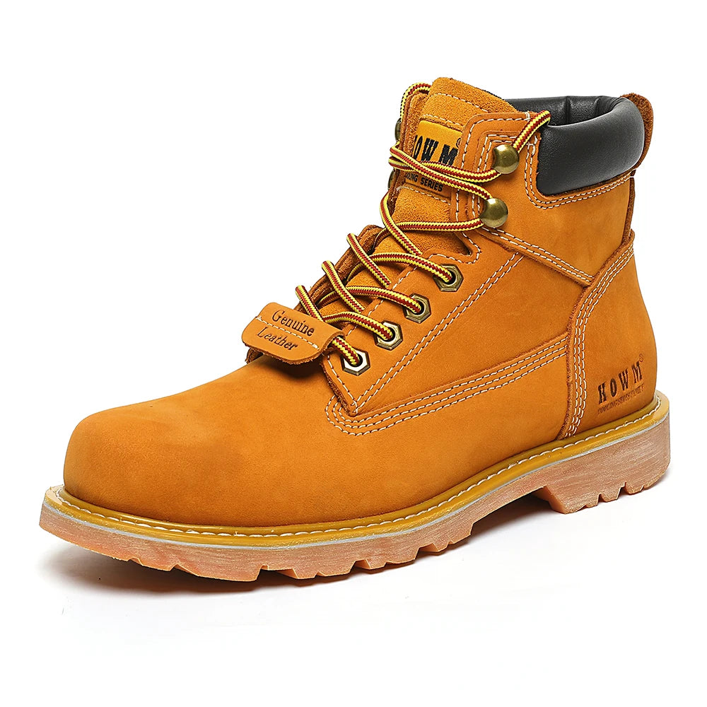KOWMCN Unisex Cowhide Hiking Shoes Waterproof Tactical Boots