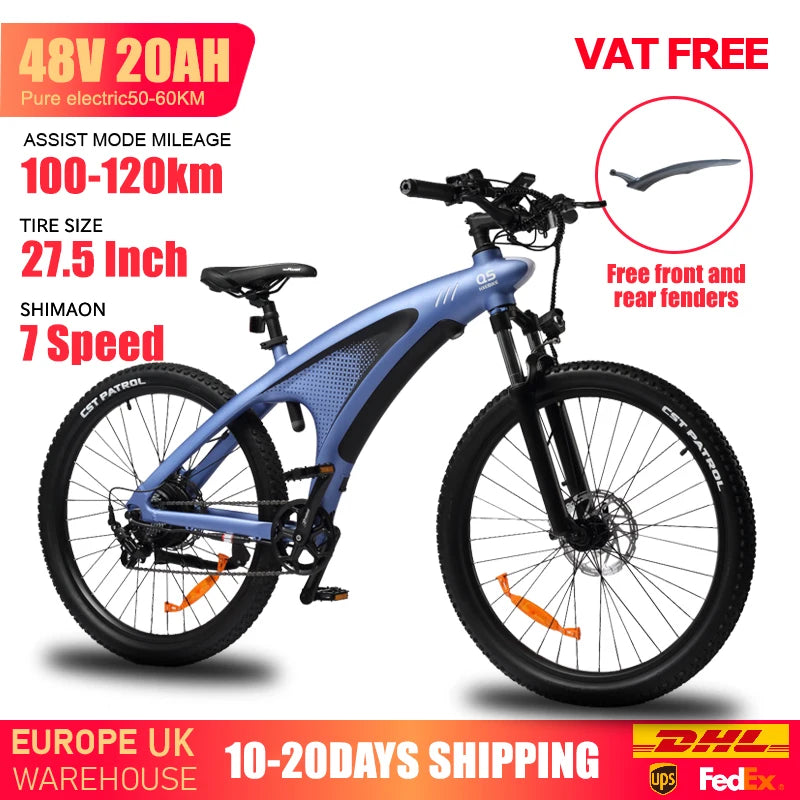 HUANCI Q5 Mountain Electric Bike 48V 20Ah Aluminum Frame