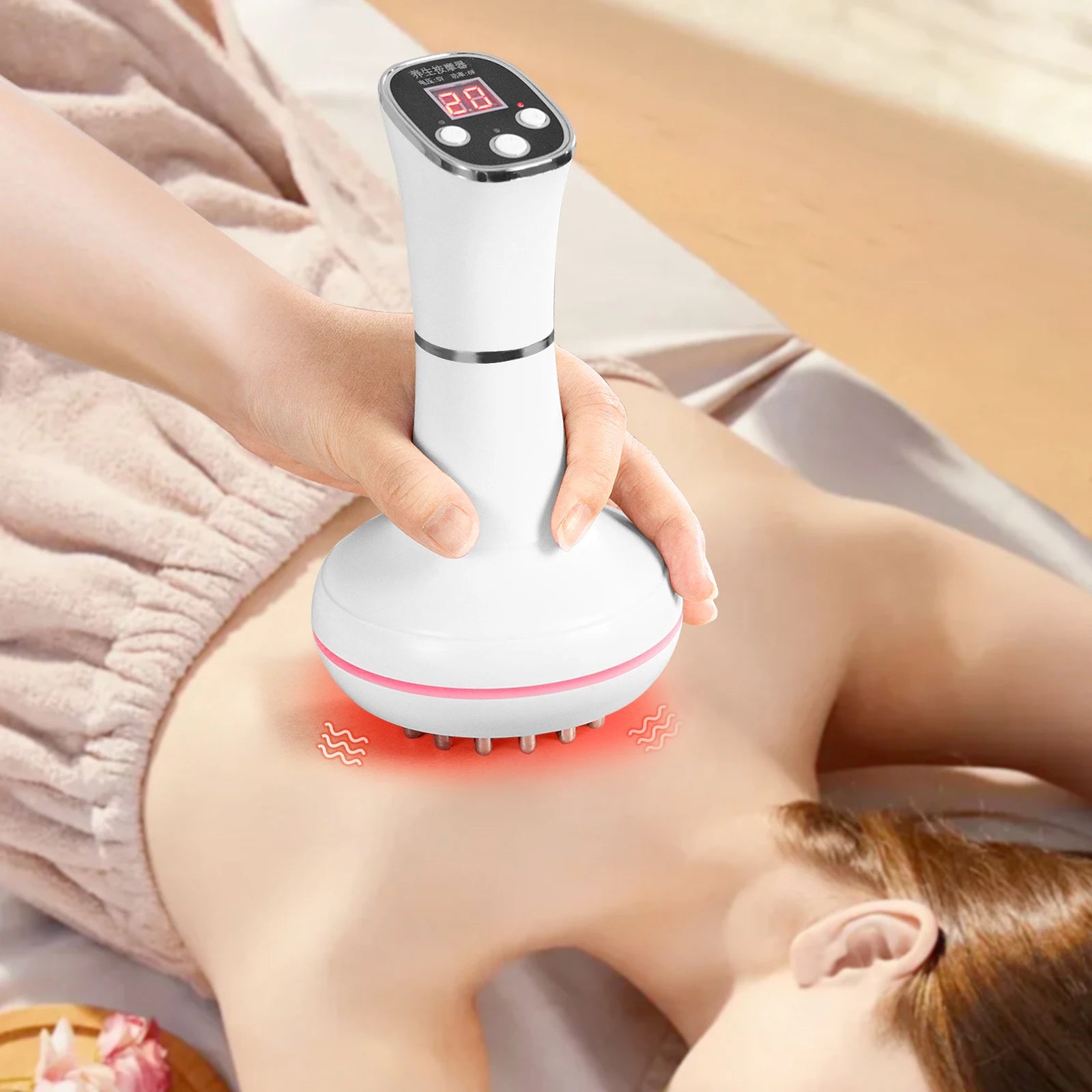 Electric Meridian Massager For Full Body Relief Scraping Tool For Legs Abdomen Shoulders And Neck